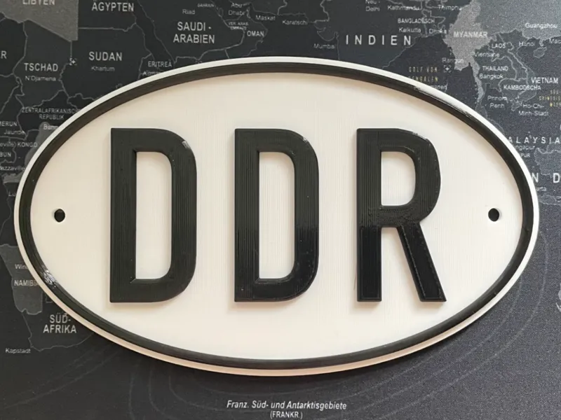 DDR Plakette Länderkennzeichen