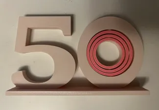 50 year table sign