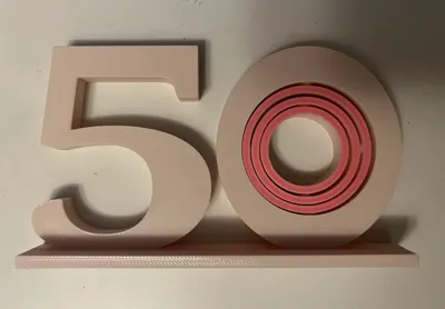 50 year table sign