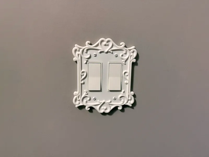 Victorian Style Double Light Switch Cover
