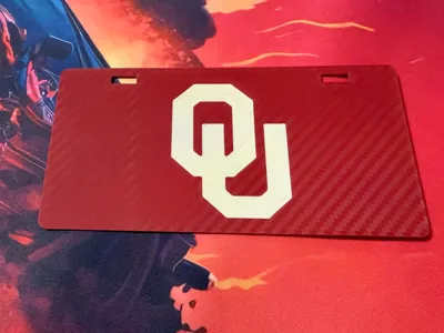 University Of Oklahoma Mini License Plate