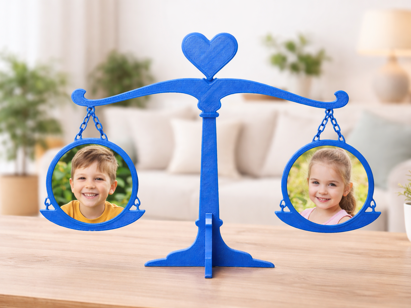 Equal Love Balance Photo Frame for Two Children