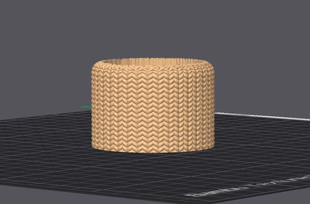Knitted Woven Texture Beveled Cylinder - Free 3D Print Model - MakerWorld