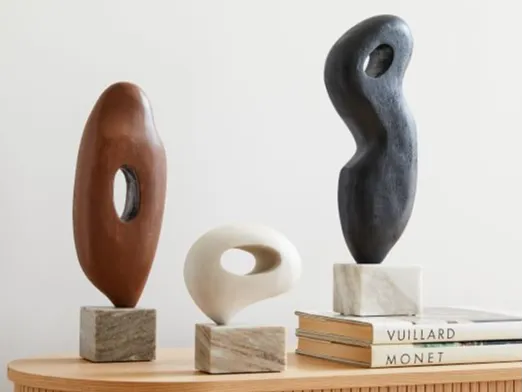 “TrioForm” 3-Piece Modern Sculpture Centerpiece