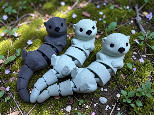 Articulated Otter - Toy / Keychain