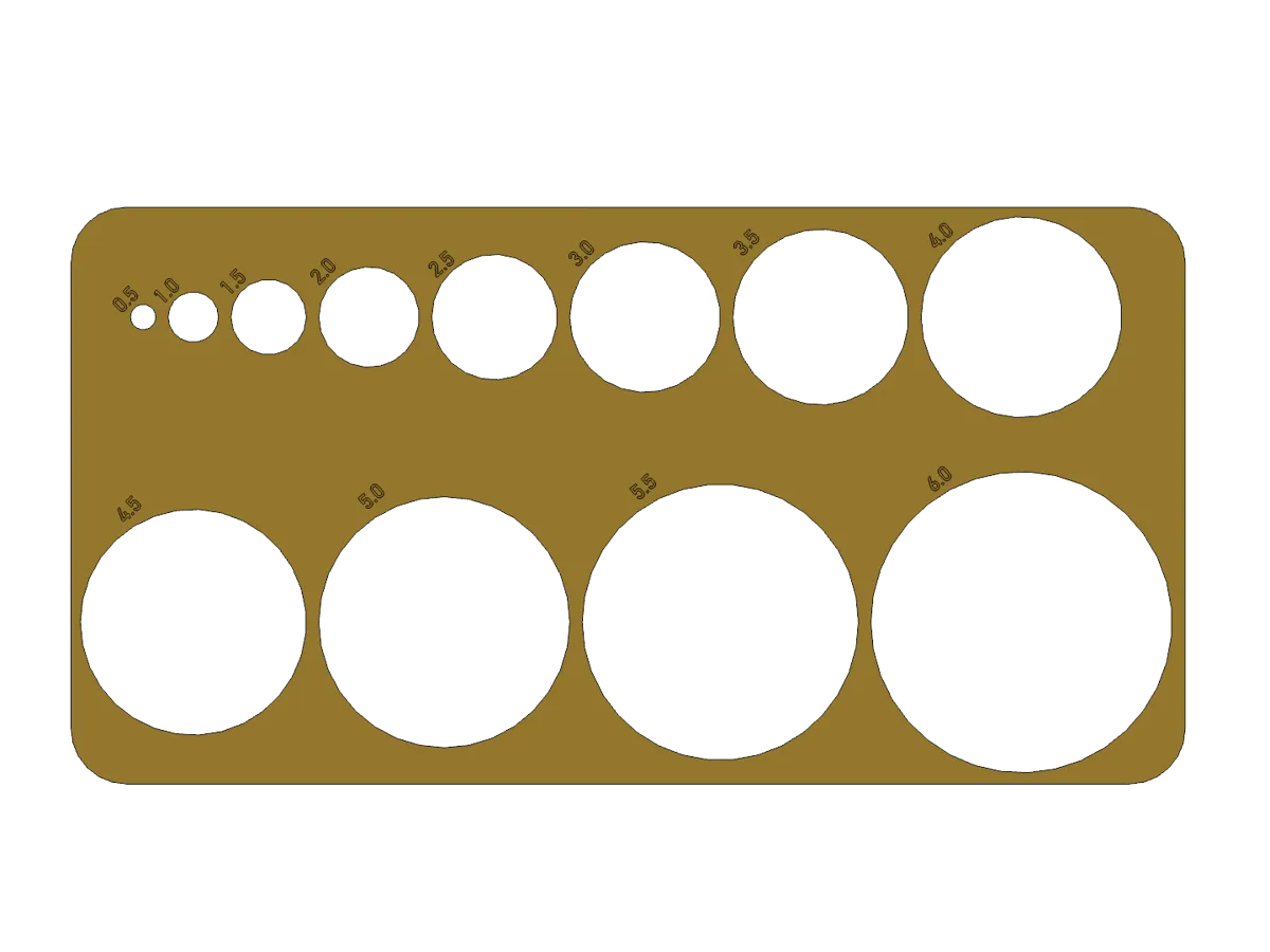 Pochoir cercle pour dessin