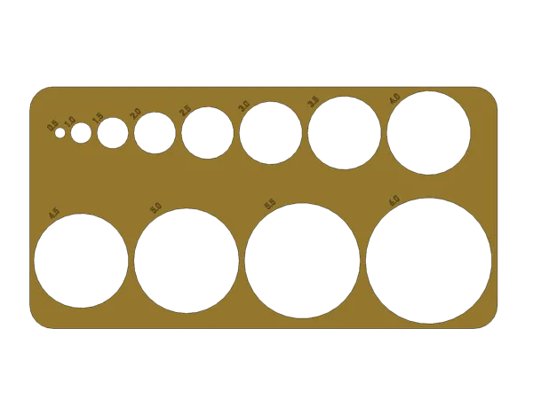 Pochoir cercle pour dessin