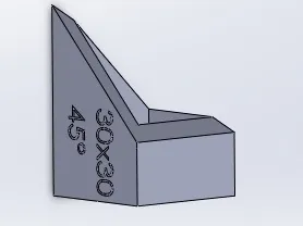 Welding form for cutting 30x30 angular
