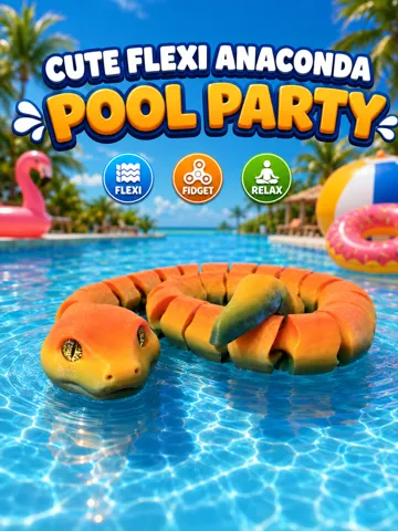 Soporte: Cute Flexi Anaconda|No Supports|Print-in-Place — vista de referencia 2