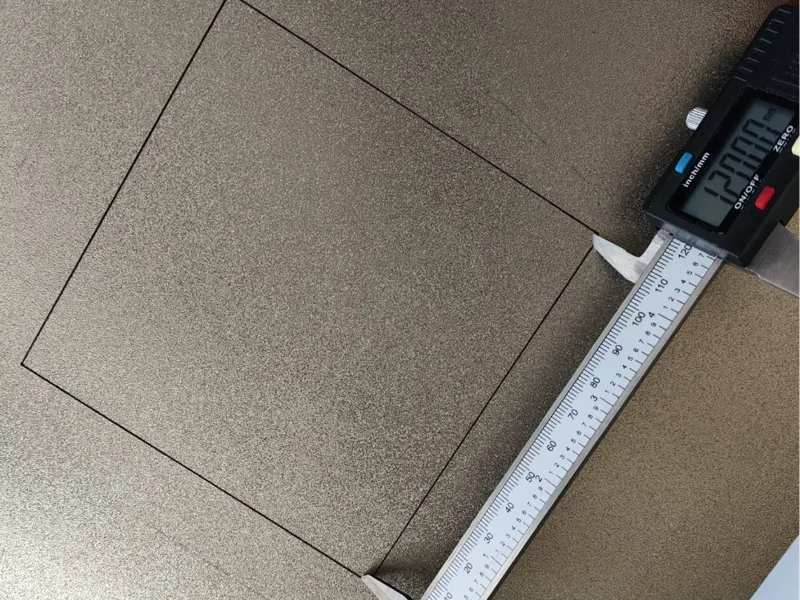 XY axes move test square