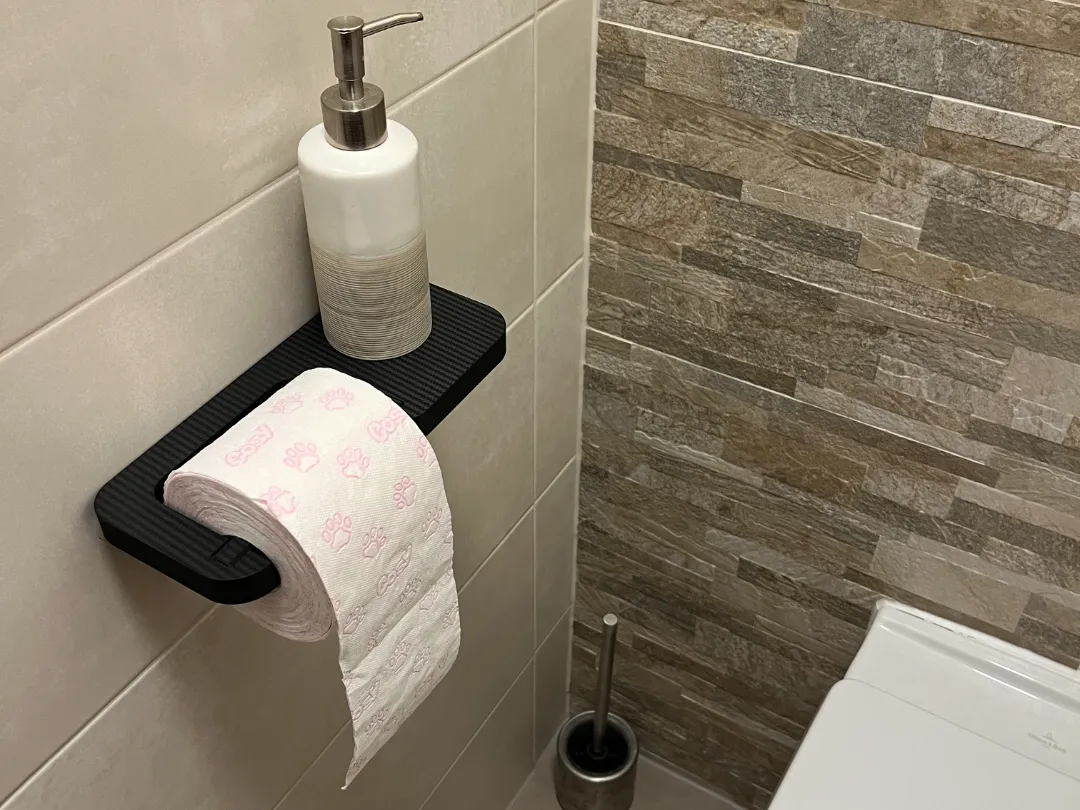 Toiletrolhouder met plankje
