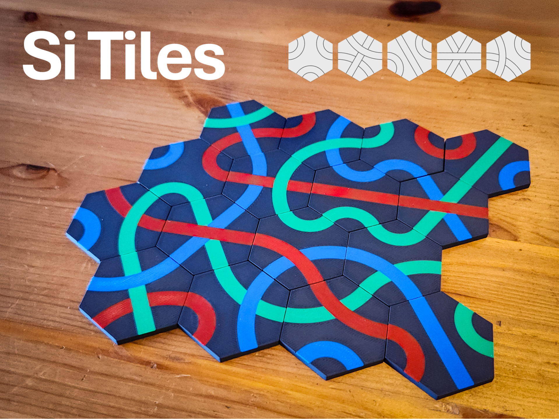 Si Tiles - Hexagonal Truchet Tiles