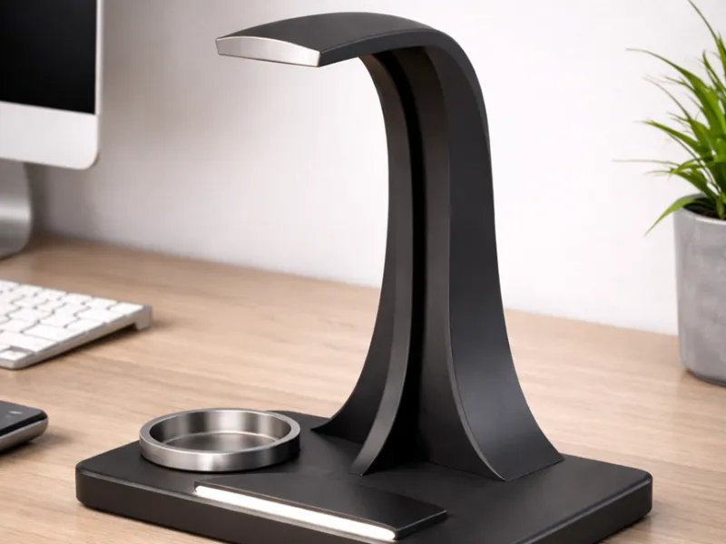 Soporte Minimalista para Cascos con Bandeja