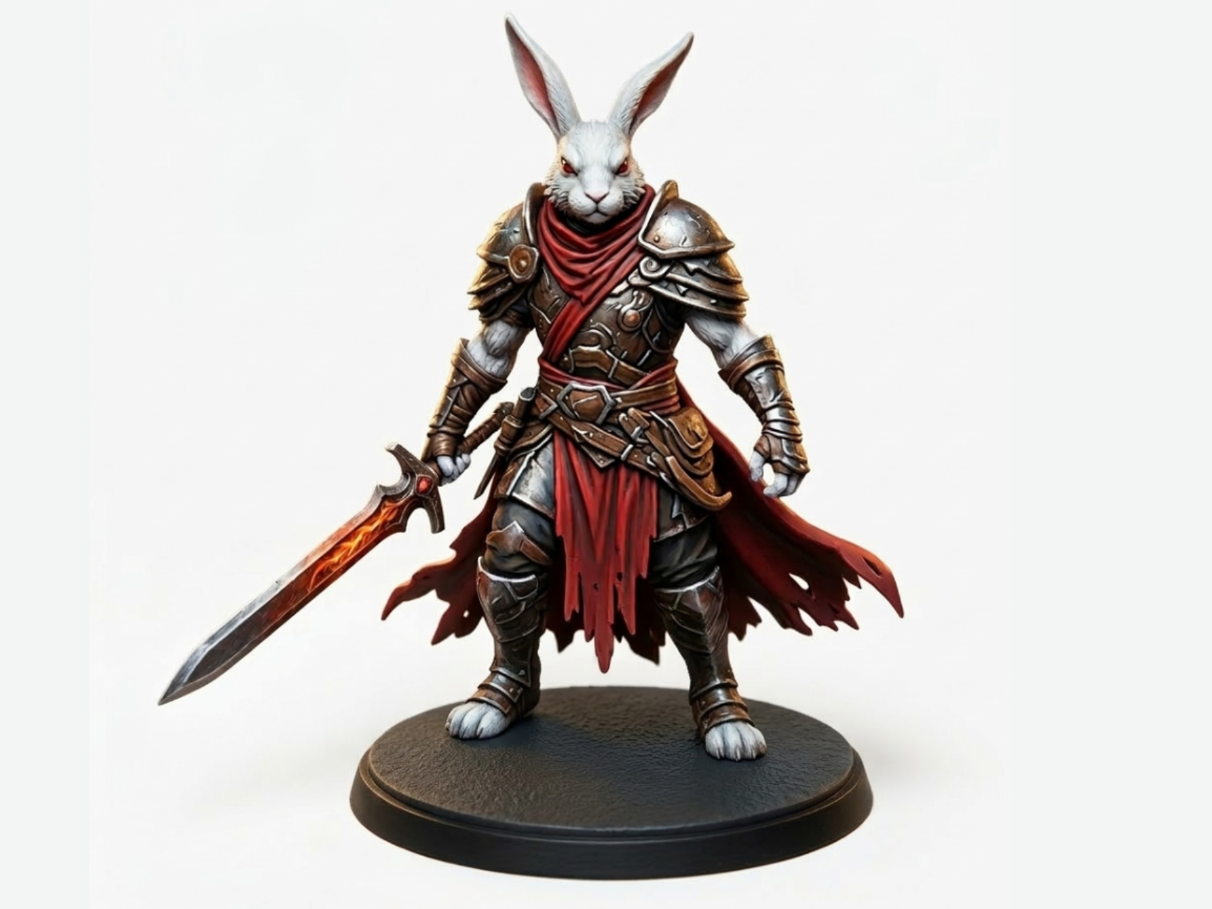 Leporidion Fighter D&D Miniature (45mm)
