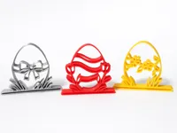 Trio d'œufs de Pâques en line art — photo 1