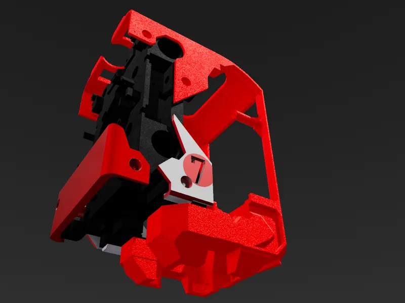 Toolhead Middle Left Cover for P1/P1S Modular