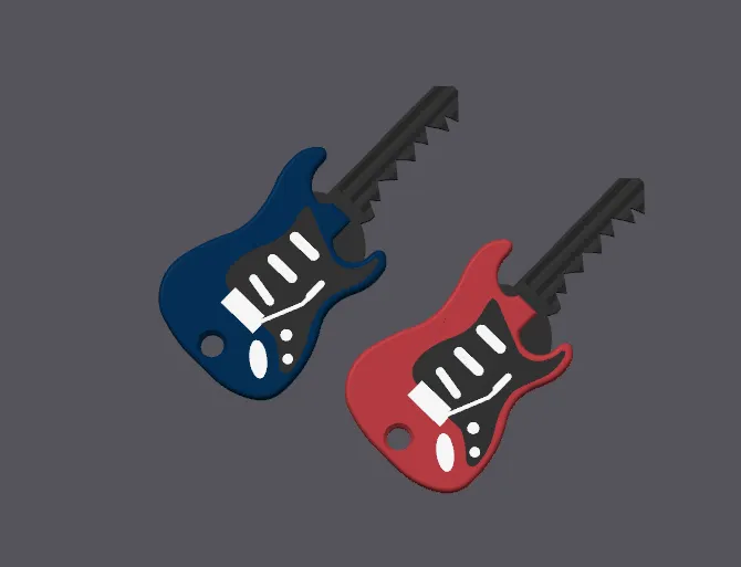 E-Gitarren-Schlüsselcover (3D-Druck, anpassbar) view 2