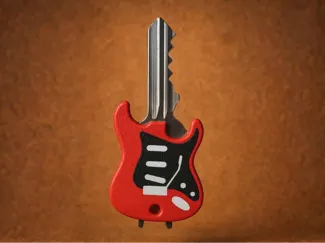 E-Gitarren-Schlüsselcover (3D-Druck, anpassbar)