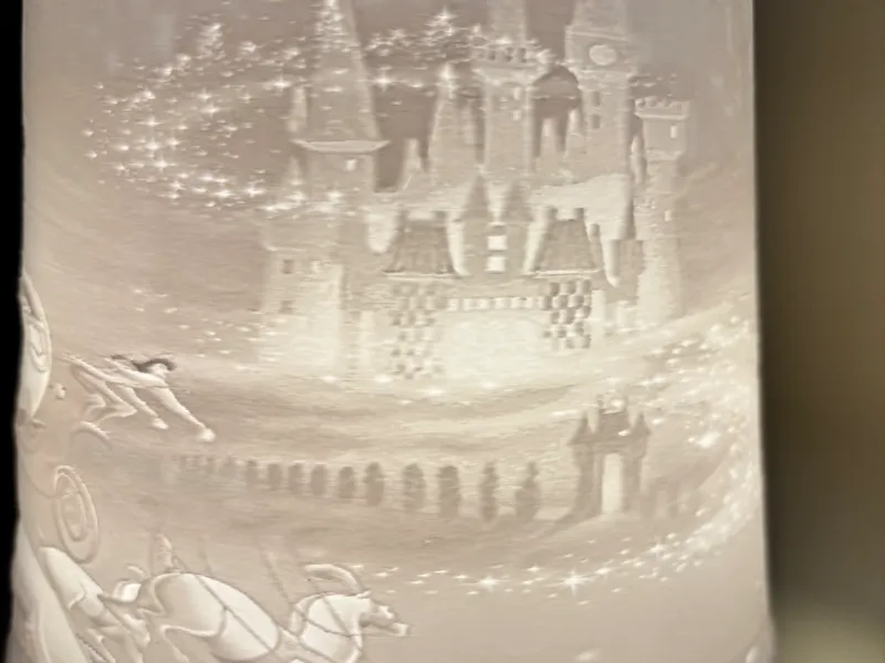 cinderella lithophane bed side lamp shade