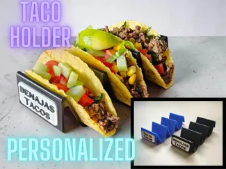 Taco Halter,Tacoständer mit Namen personalisierbar