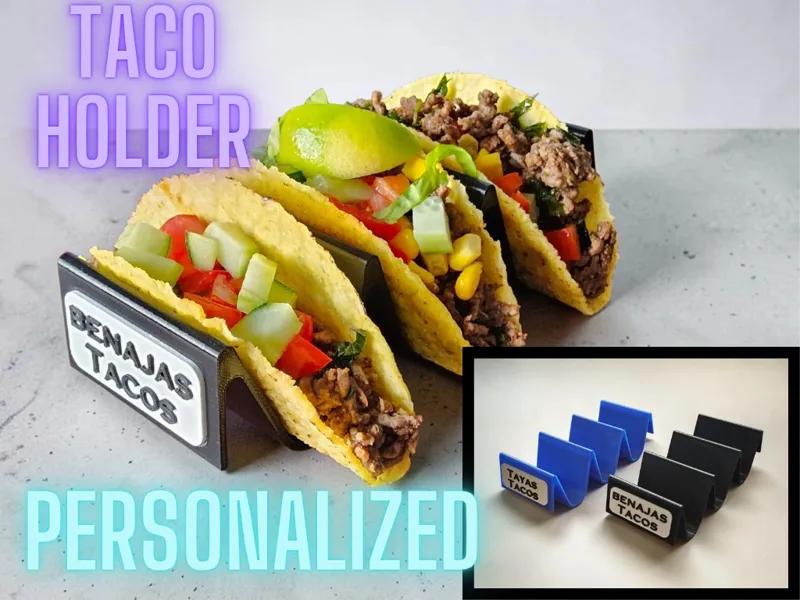 Taco Halter,Tacoständer mit Namen personalisierbar