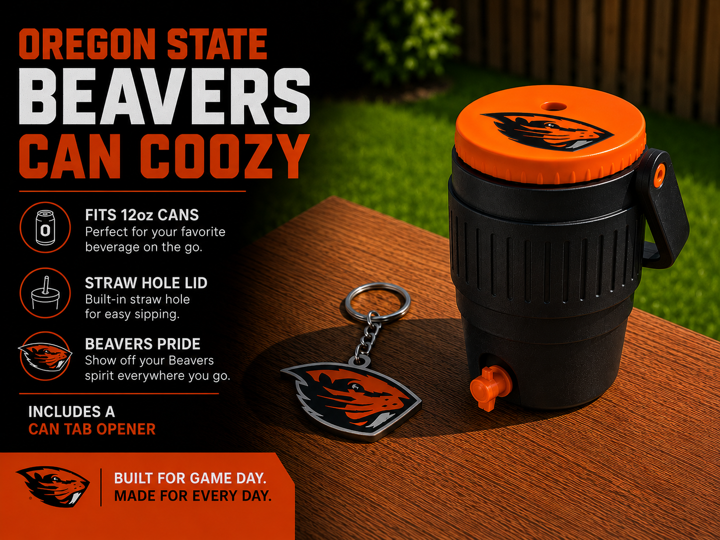 OSU Beavers Can Cooler Coozy