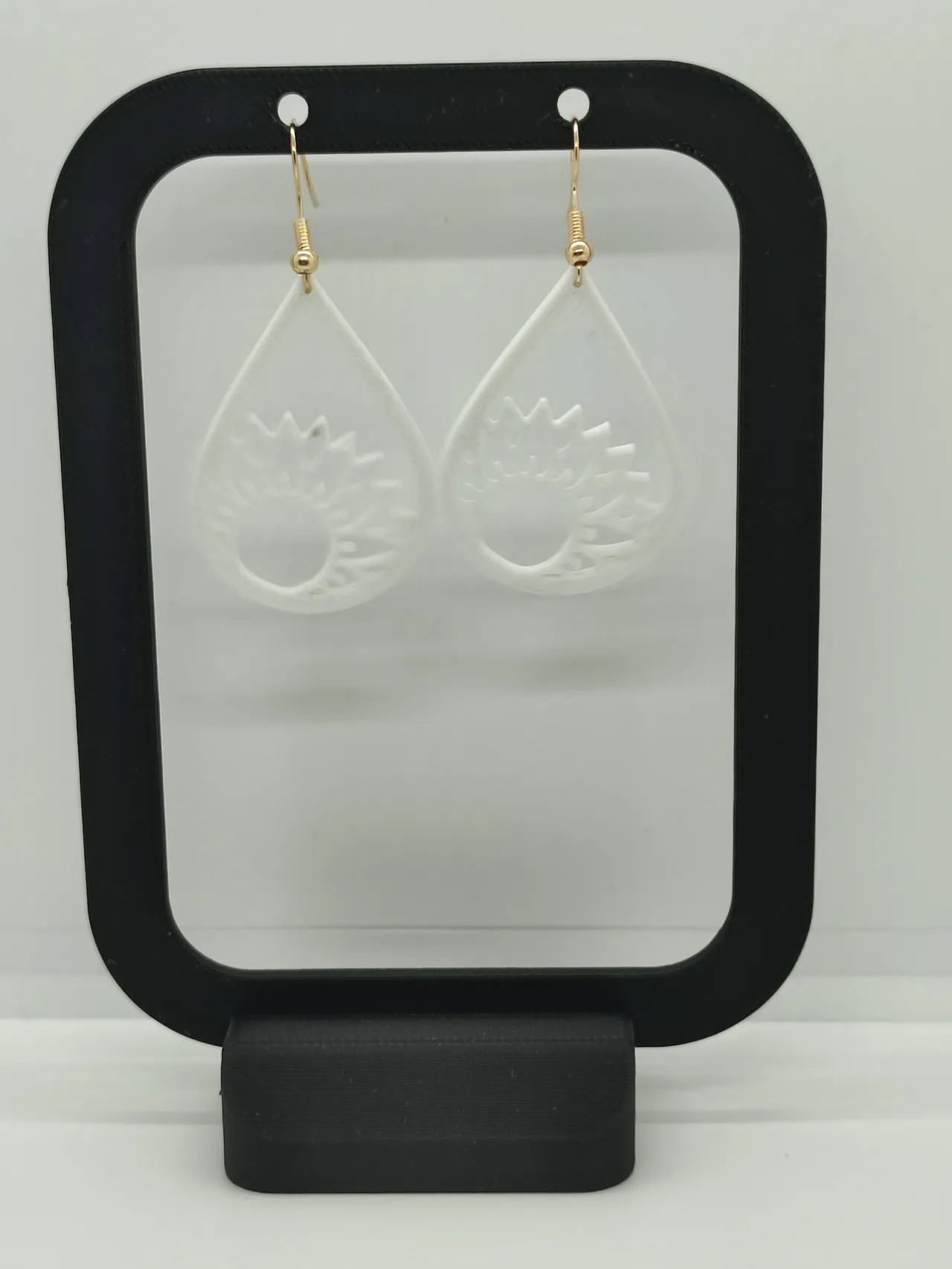 Pendientes hoja y sol view 3