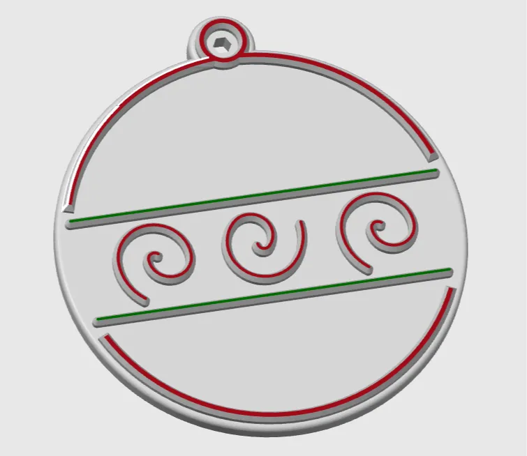 Christmas tree decoration ball with spirals