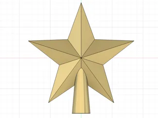 Christmas Star Tree Topper (Fusion 360 Modell)