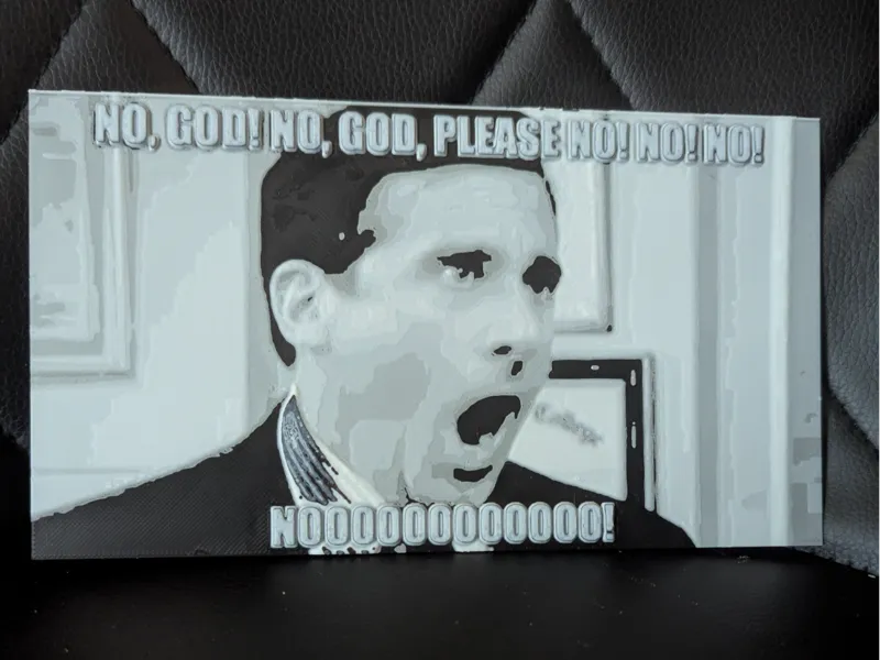 Michael Scott the office meme hueforge (read desc)