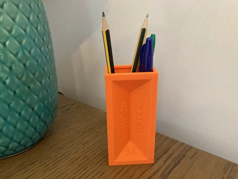 House Brick Style Pencil Holder Desk Organizer