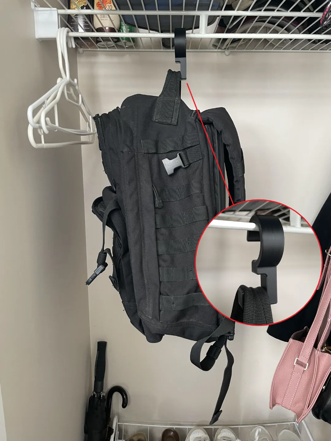 Back Pack Hanger - Free 3D Print Model - MakerWorld
