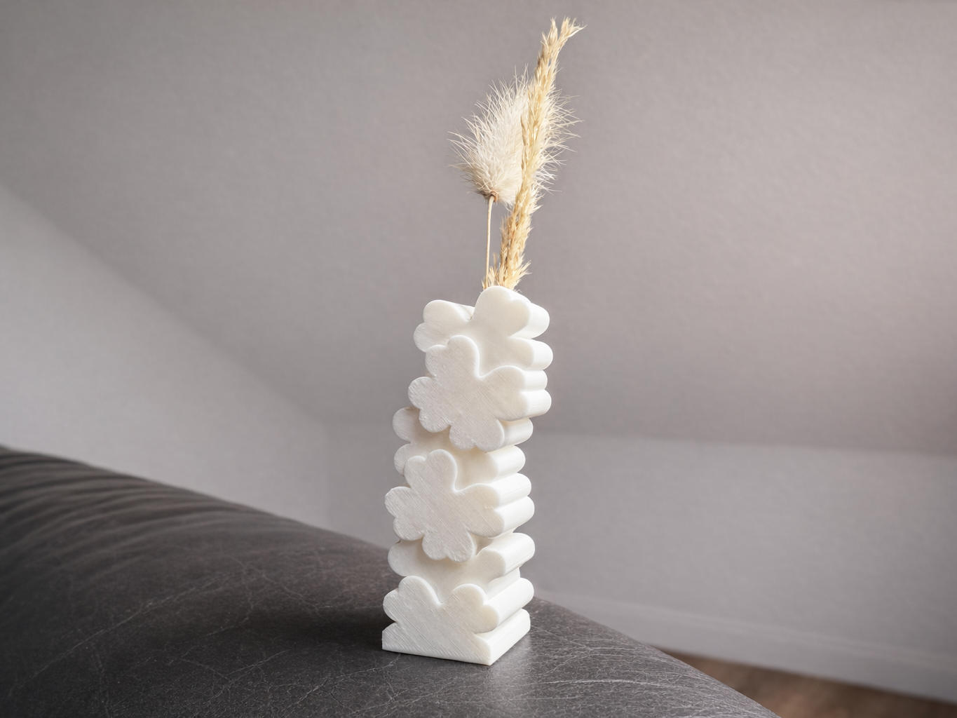 Moderne Kleeblatt-Vase – Kleeblatt Dekor