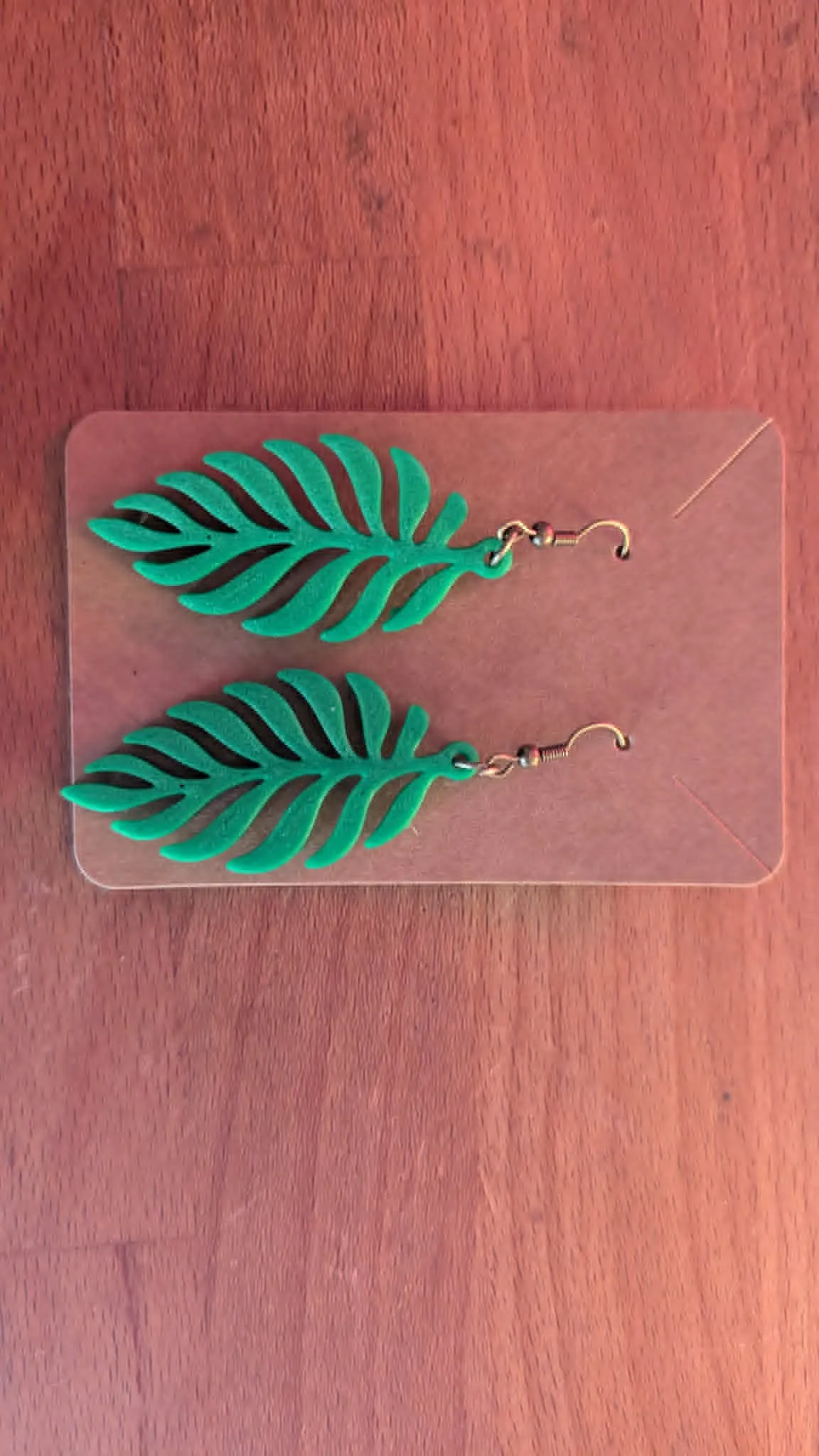 Jungle Leaf Drop Earrings view 2