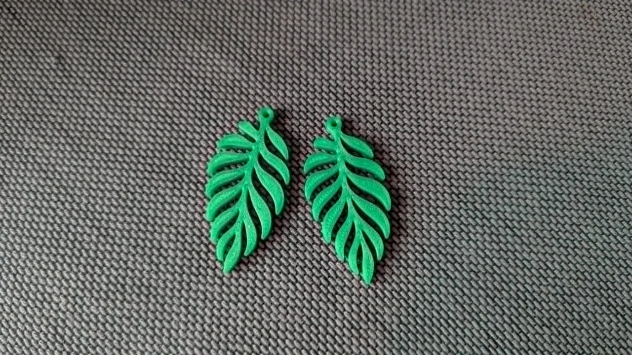 Jungle Leaf Drop Earrings view 4