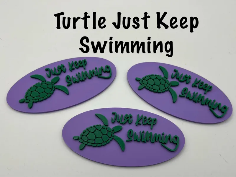 Turtle Just Keep Swimming Magnet