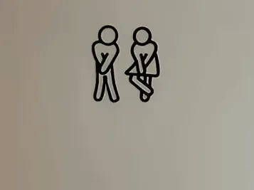 Wall Art - Man And Woman Lavatory