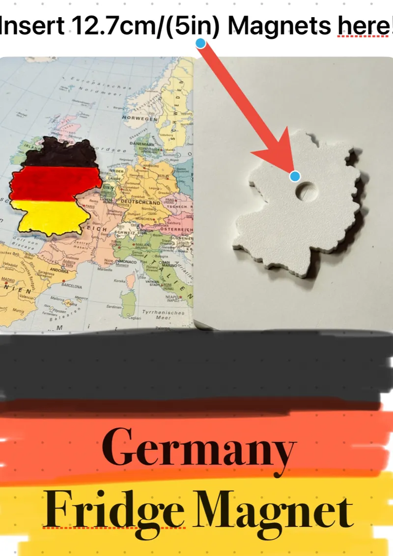 Germany Fridge Magnet [4x12mm/0.5in Magnets]