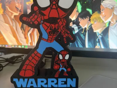 Spidey personalized lamp Warren