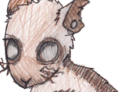 Zombie rat Keychain