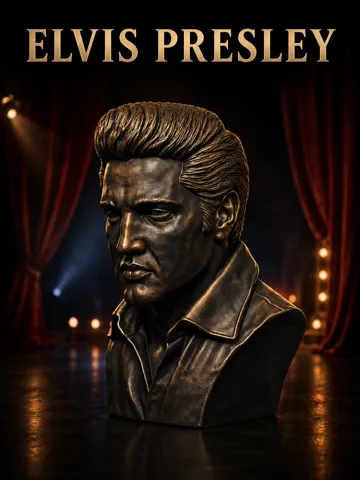 Figura decorativa: Elvis Presley Bust — vista de referencia 2
