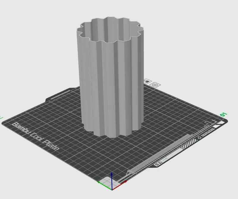 Straight Fluted Vase 160mm