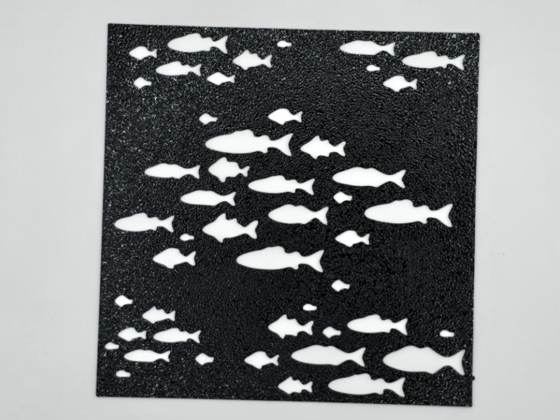 School Of Ocean Fish Underwater Pattern Stencil
