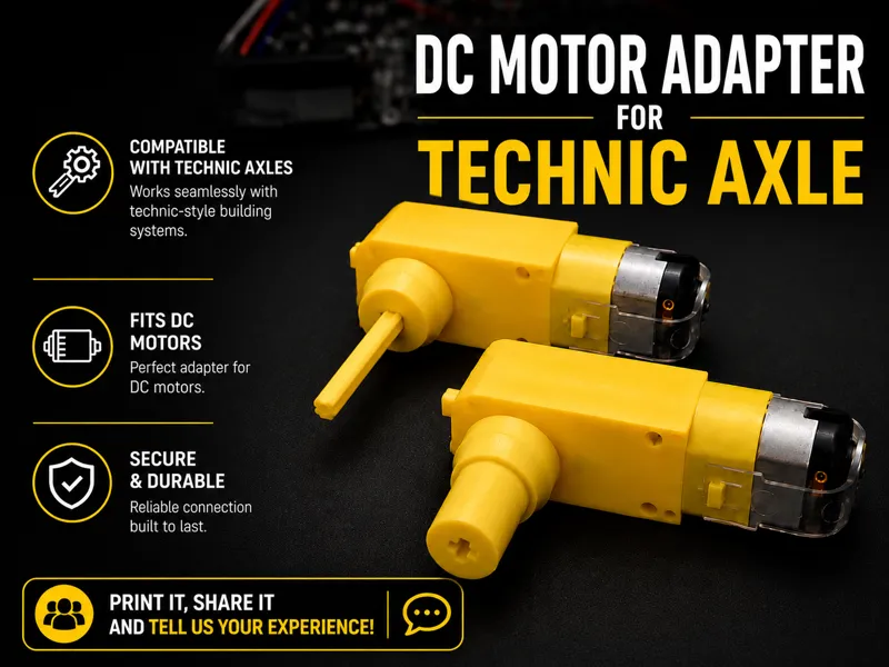 DC Motor to Technic Axle Adapter