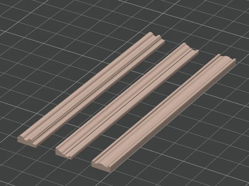 Dollhouse corner plaster decorative molding #13