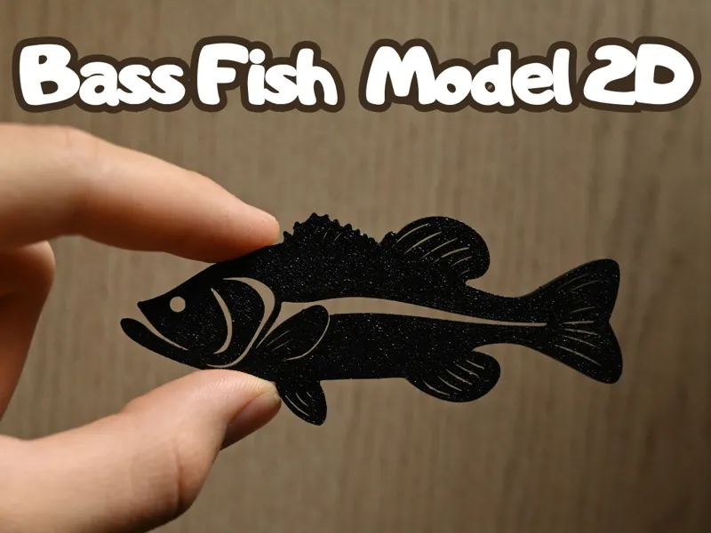 Largemouth Bass Fish Model 2D 