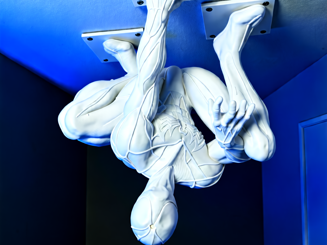 LIFE-SIZE SPIDER-MAN VENOM UPSIDE-DOWN WALL MOUNT - 1