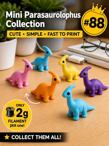Objeto manipulable: Mini Parasaurolophus Fidget - Micro Zoo — vista de referencia 2