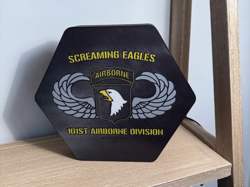 101st Airborne Screaming Eagles Light Box