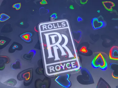 Keychain Rolls Royce with place for NFC Tag